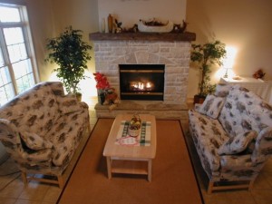 Birchwood Lodge fireplace